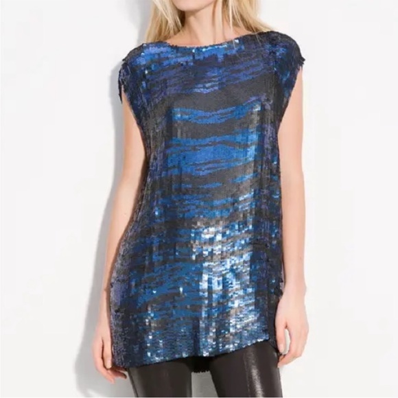Pierre Balmain Sequin Zebra Stripe Tunic - Picture 1 of 9